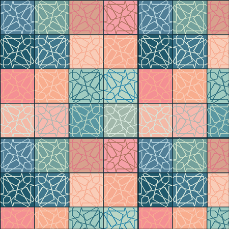 Decorative colorful tile pattern design. Vector illustration.のイラスト素材