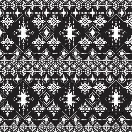 abstract tribal pattern repeated ethnic elementsのイラスト素材