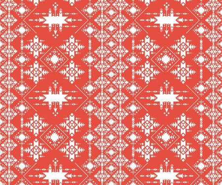 abstract tribal pattern repeated ethnic elementsのイラスト素材