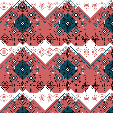 colorful abstract repeated pattern,tribal elements ,vector illistration.のイラスト素材