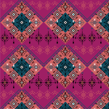 colorful abstract repeated pattern,tribal elements ,vector illistration.のイラスト素材