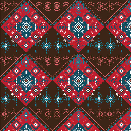 colorful abstract repeated pattern,tribal elements ,vector illistration.のイラスト素材