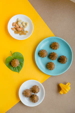 Modak is a tradtional Indian sweet dumpling offered to Elephant God Ganapati on Ganesh Chaturthi...