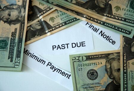 Money and Debtの写真素材