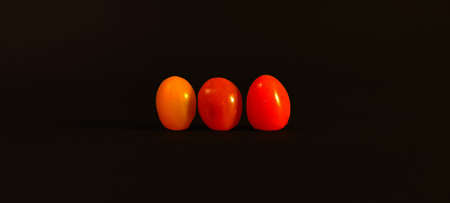 Cherry Tomatto on Black Background