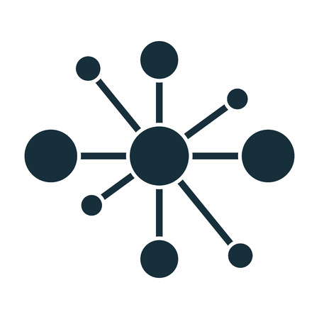 molecule icon on white backgroundのイラスト素材