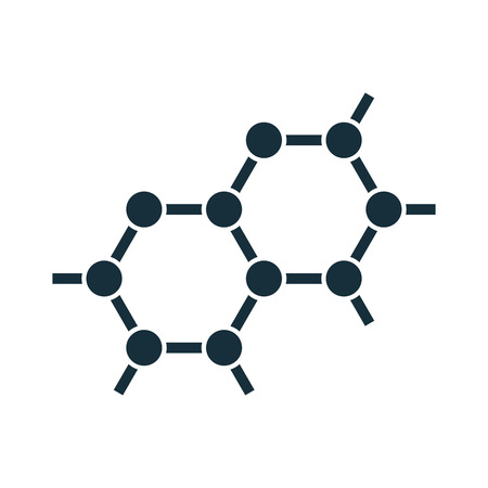 molecule science education icon on white backgroundのイラスト素材