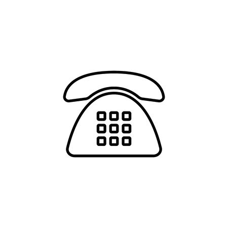 Thin line phone icon on white backgroundのイラスト素材