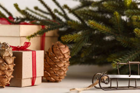 gifts for new year or Christmasの写真素材