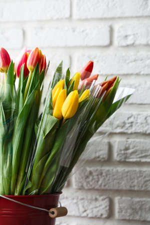 a bouquet of tulipsの写真素材