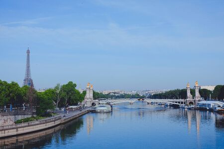 Paris. France. View of the city and the river from the bridge