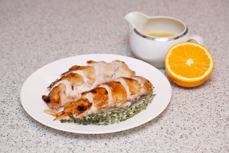 Fried Chicken: slicedの写真素材