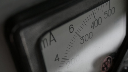 Old analog ammeterの写真素材