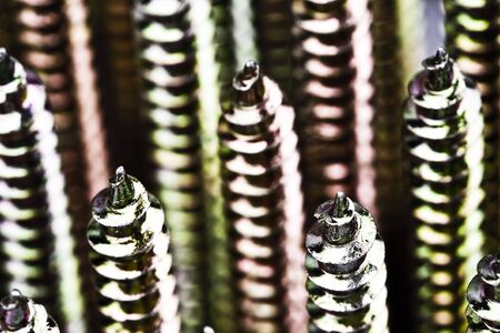 Close-up of a screws isolated on whiteの写真素材