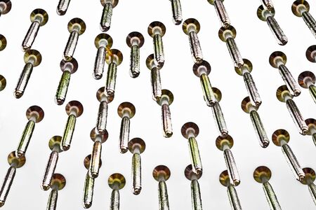 Close-up of a screws isolated on whiteの写真素材