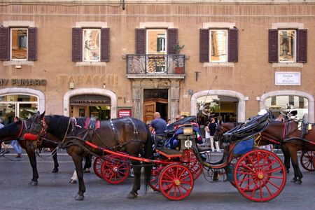 CARRIAGE IN SPAIN SQUAREの写真素材