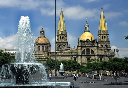 MEXICO, GUADALAJARA THE CATHEDRALの写真素材