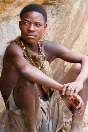 hadzabe man they live far away from the civilationのeditorial素材