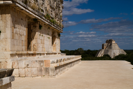 uxmal ruins in the south of mexico, yucatanの写真素材