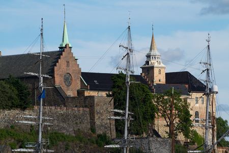 oslolandscape with a view of the castleのeditorial素材