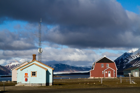 ny alesung in the svalbard island near north poleの写真素材