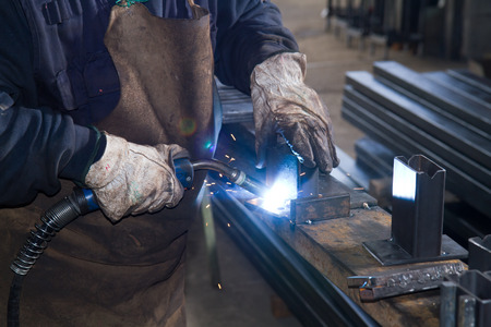 metalworker at work in his workshop
