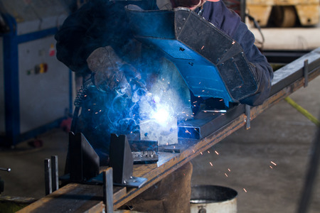 metalworker at work in his workshop