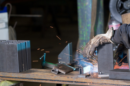 metalworker at work in his workshop