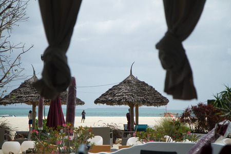 nungwi beach in zanzibarの写真素材