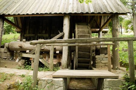 typical wooden house of romaniaのeditorial素材