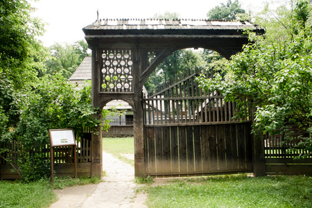 typical wooden house of romaniaのeditorial素材