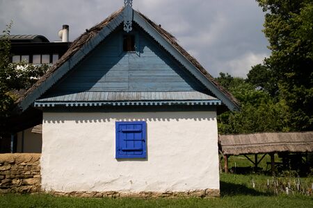 typical wooden house of romaniaのeditorial素材
