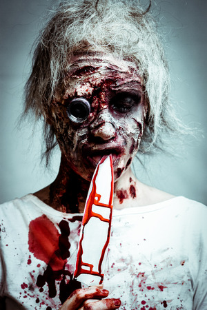 Mad zombie girlの写真素材