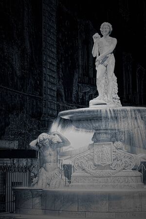 Amenano fountain in Cataniaの写真素材