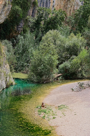 Lake Pantalica from top viewの写真素材