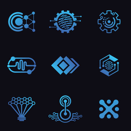 Professional Tech Icon Vector Design Bundle For Business And Companyのイラスト素材