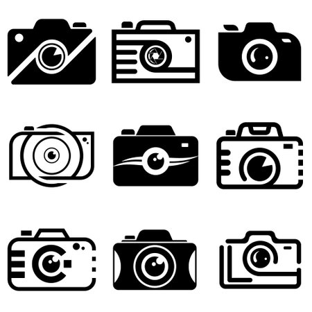 Camera Icon Design template For Business And Company Fully Editableのイラスト素材