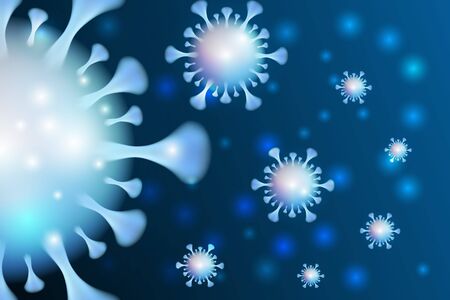 Outbreaks of infectious corona virus, medically isolated COVID-19 infection. Extraordinary events that occurred in China. The new official name for this disease is called COVID-19.のイラスト素材