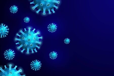 Background design with the theme of the covid-19 virus outbreak. Corona virus banner.のイラスト素材