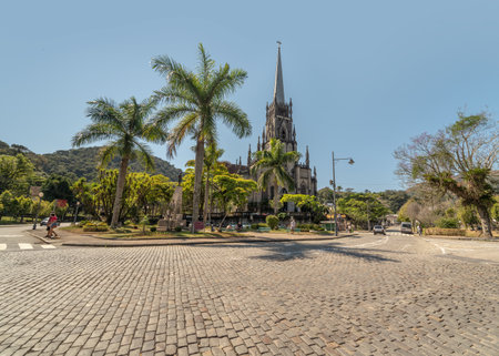 Petropolis / RJ, Brazil - August 15, 2020- Petropolis Cathedral of Saint Peter of Alcantara - Petropolis, Rio de Janeiro, Brazilのeditorial素材