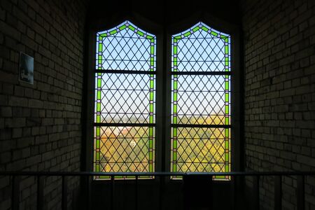 Light Window Frame Church in Europe Germanyの写真素材