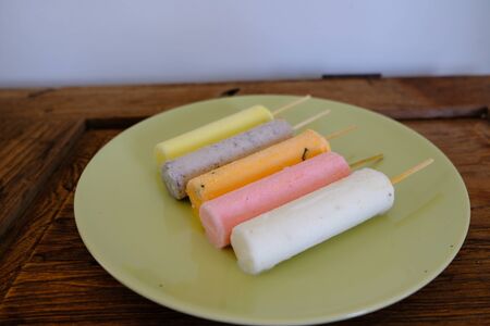Colorful Sweet dessert asian Ice cream stick