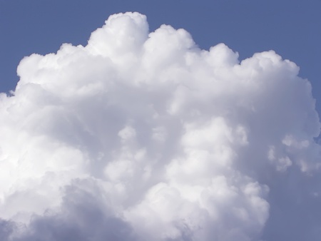 White and cottony clouds in the sky