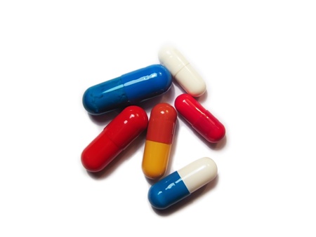 Pills isolated in white background の写真素材