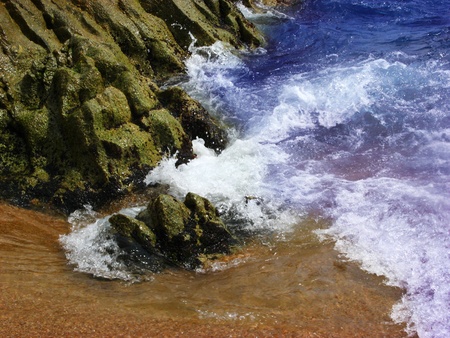 Rocks and water in Costa Brava (Spain)