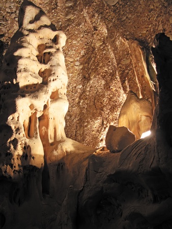 Rock formation inside a caveの写真素材
