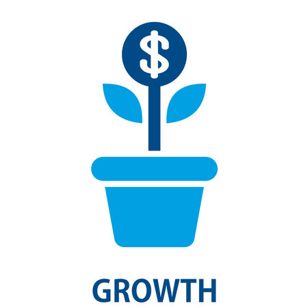 Growth icon isolated on white background for your web and mobile app designのイラスト素材