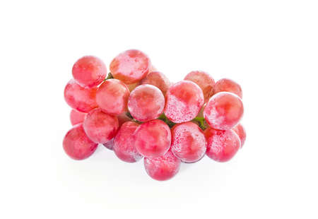 Red grape isolate on white backgroundの写真素材