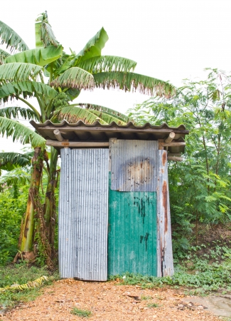 the toilet in countryside of thailandの写真素材
