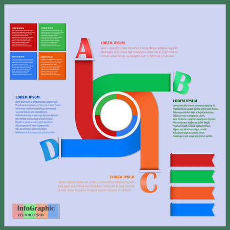 Business flowchart infographics elementのイラスト素材